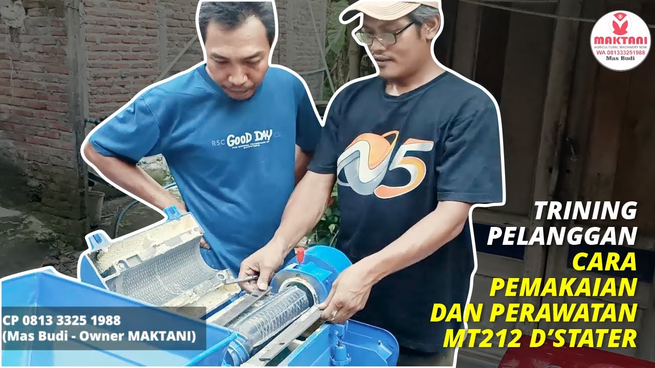 Trining Cara Pemakaian dan Perawatan Mesin Giling Padi MT212 D'Stater MAKTANI II Mesin Selep Padi