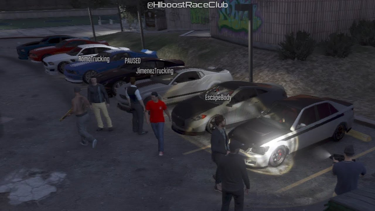 GTA V Online (PS3) | Street Car Meet Pt.7 Funny Moments, Few Drag Races