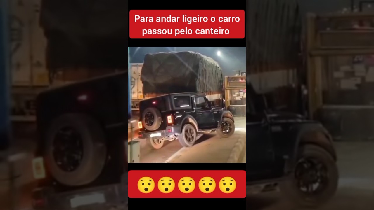 Motorista passou com o carro pelo canteiro central #shorts