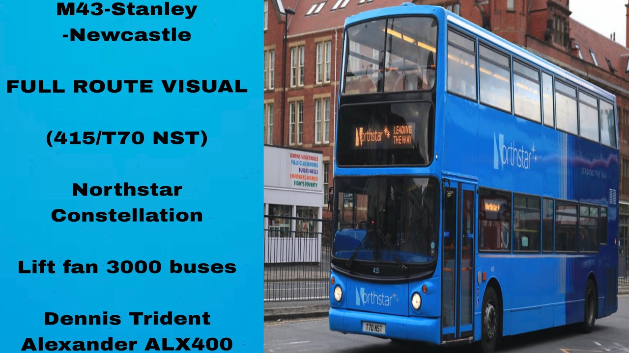 M43-Stanley-Newcastle FULL ROUTE VISUAL
