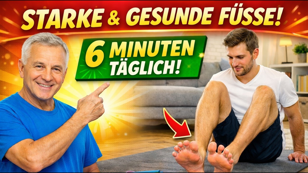 Sechs Minuten Fußgymnastik täglich – Starke, gesunde Füße ohne Schmerzen.  Übungen für zu Hause