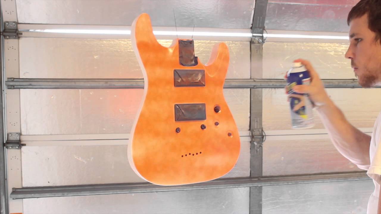 GuitarDips: Pure Purple plasti dip peel, Koi Orange Spray