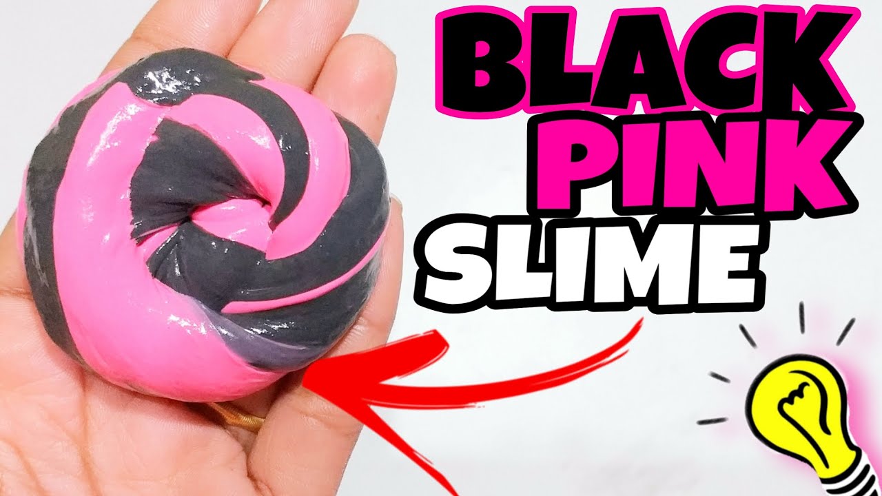 Black Pink Slime🖤💗How to make No Borax Slime😱Slime without Activator
