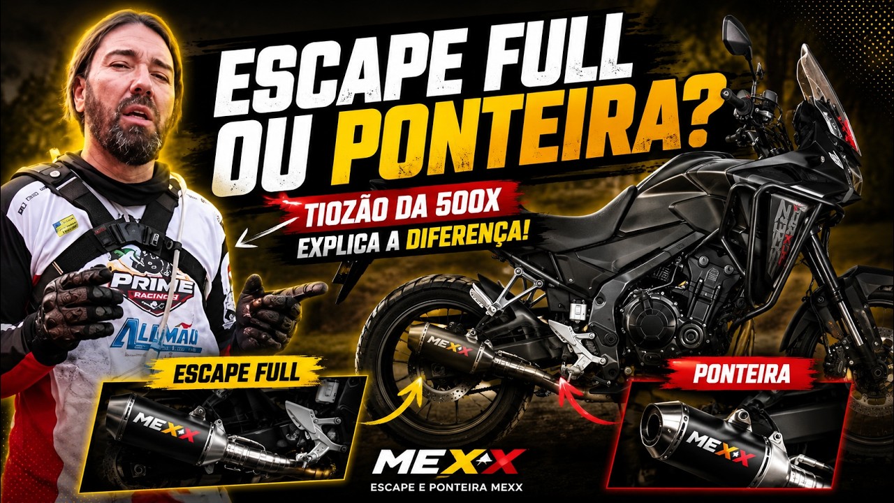 Ponteira ou escape Full? O tiozão da 500x mostra as diferenças e o ronco brutal dos modelos Mexx. 