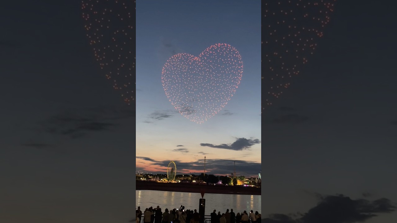 Sky Magic Over D&uuml;sseldorf &ndash; Summer 2025 #d&uuml;sseldorf #drone #skymagic #germany #love #droneshow