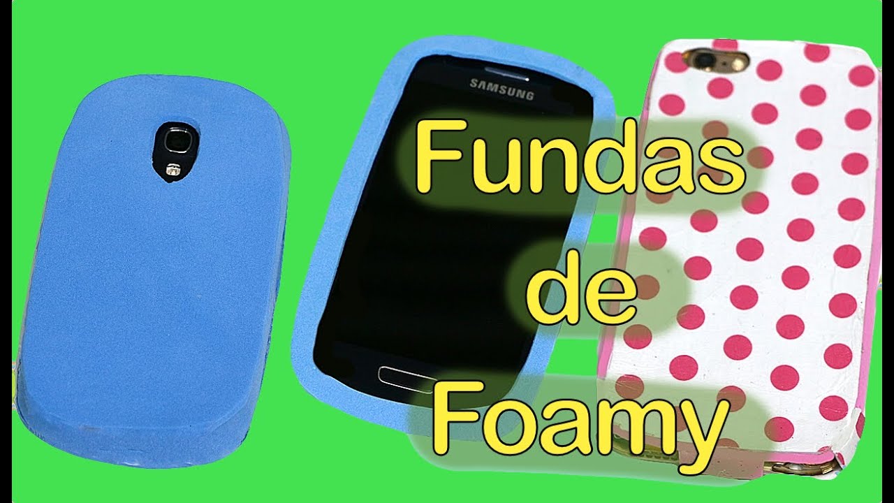 Cómo hacer funda para movil de foami y decoupage. Mobile cover