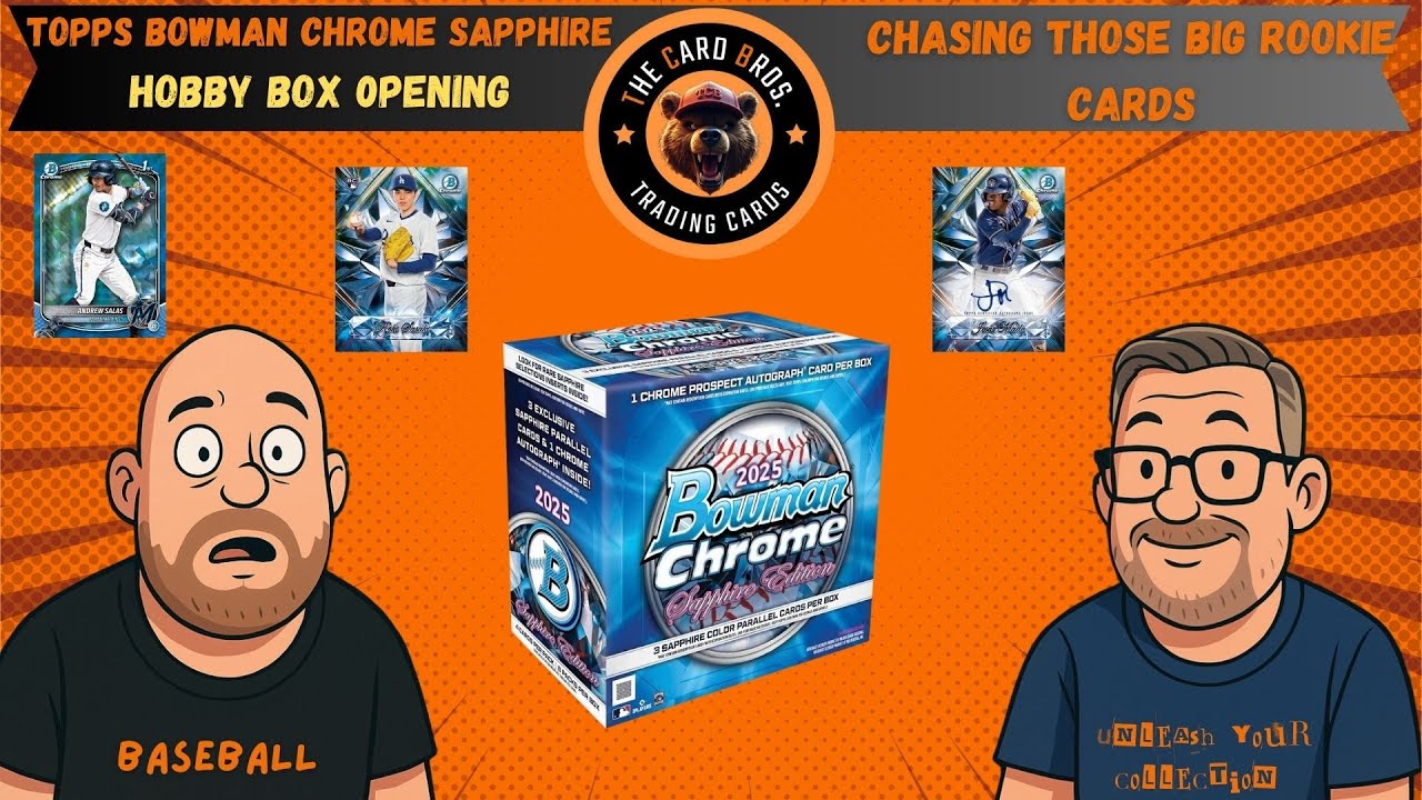 Новинка &mdash; бейсболка Topps Bowman Chrome Sapphire 2025 &mdash; открытие коробки Hobby