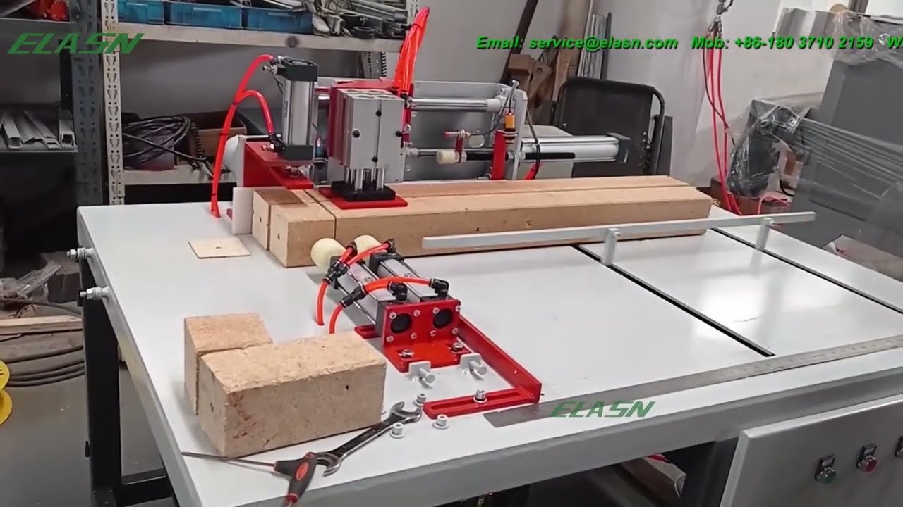Elasn Wood Block Cutter Pallet Block Saw Machine | Automatic Wood Block Cutting Machine For Sale