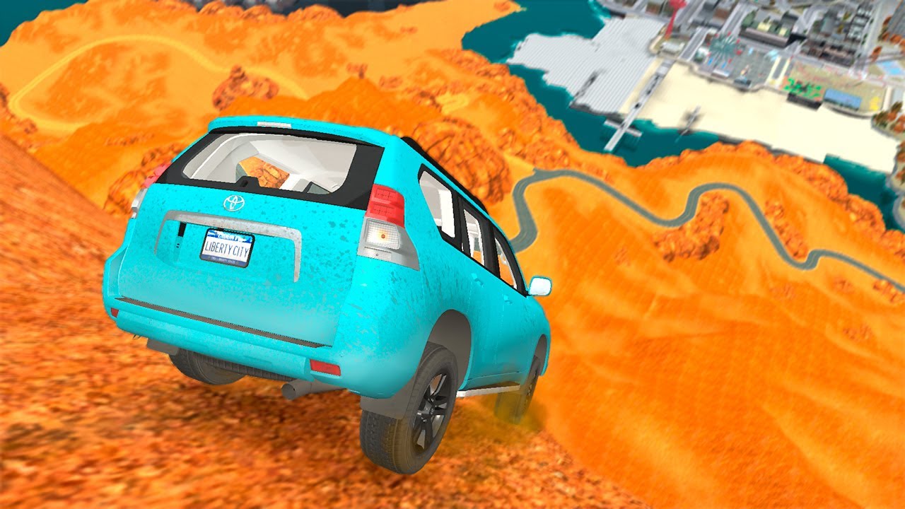 GTA 4 Cliff Drops & Crashes (Real Cars Mods) ep.44