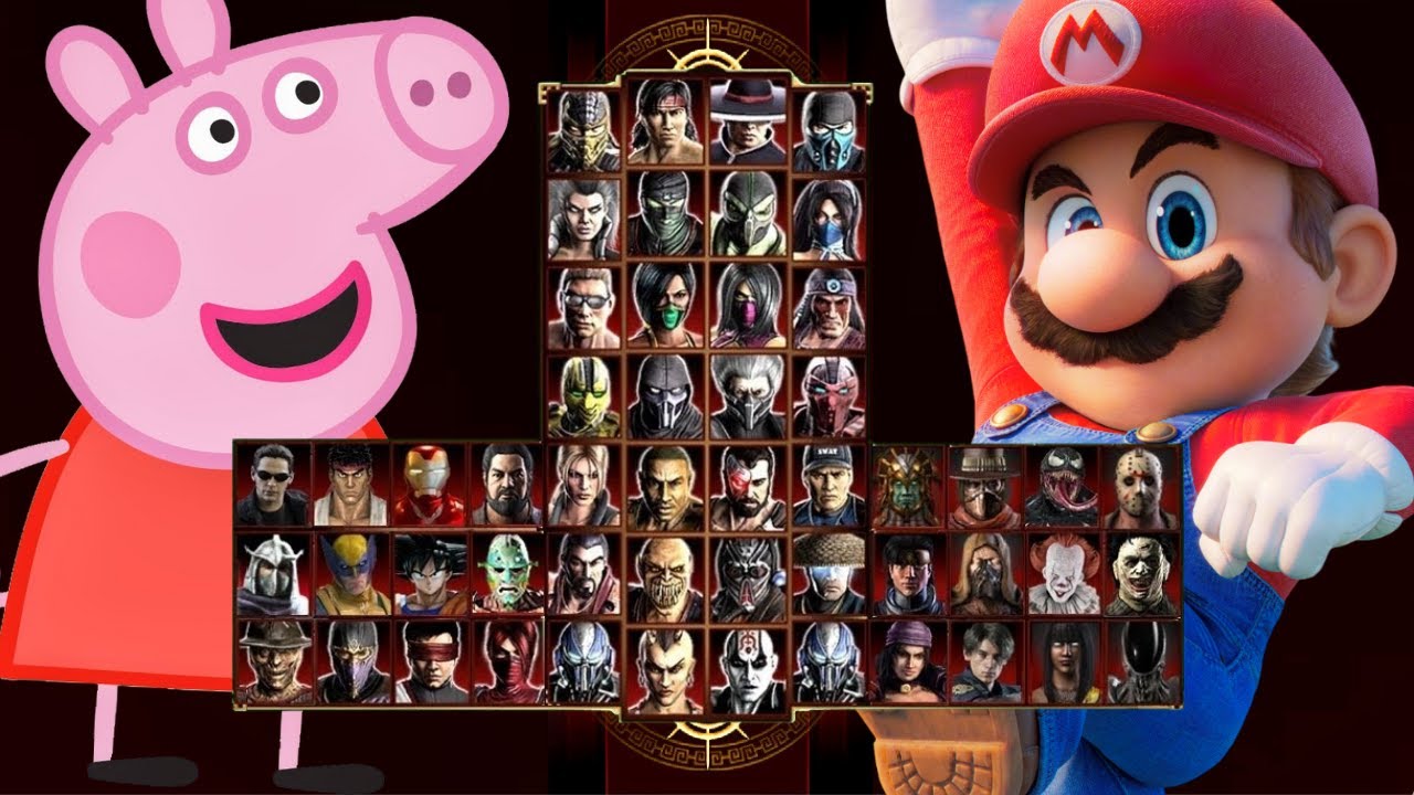 Mortal Kombat 9 - PEPPA PIG 🐖 & MARIO BROSS - Expert Tag Ladder - Gameplay @(1080p) 60ᶠᵖˢ ✔