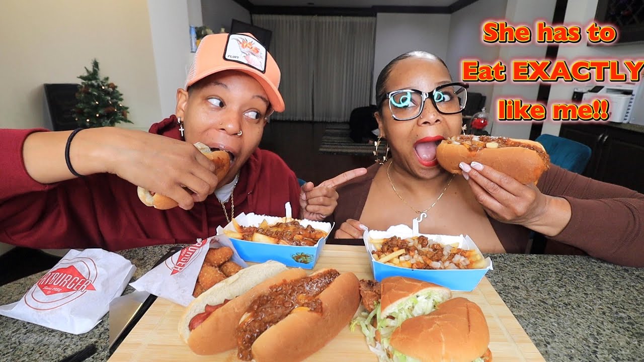 Forcing My Ex to EAT LIKE I EAT. Cheesy Chili Cheese Mukbang!