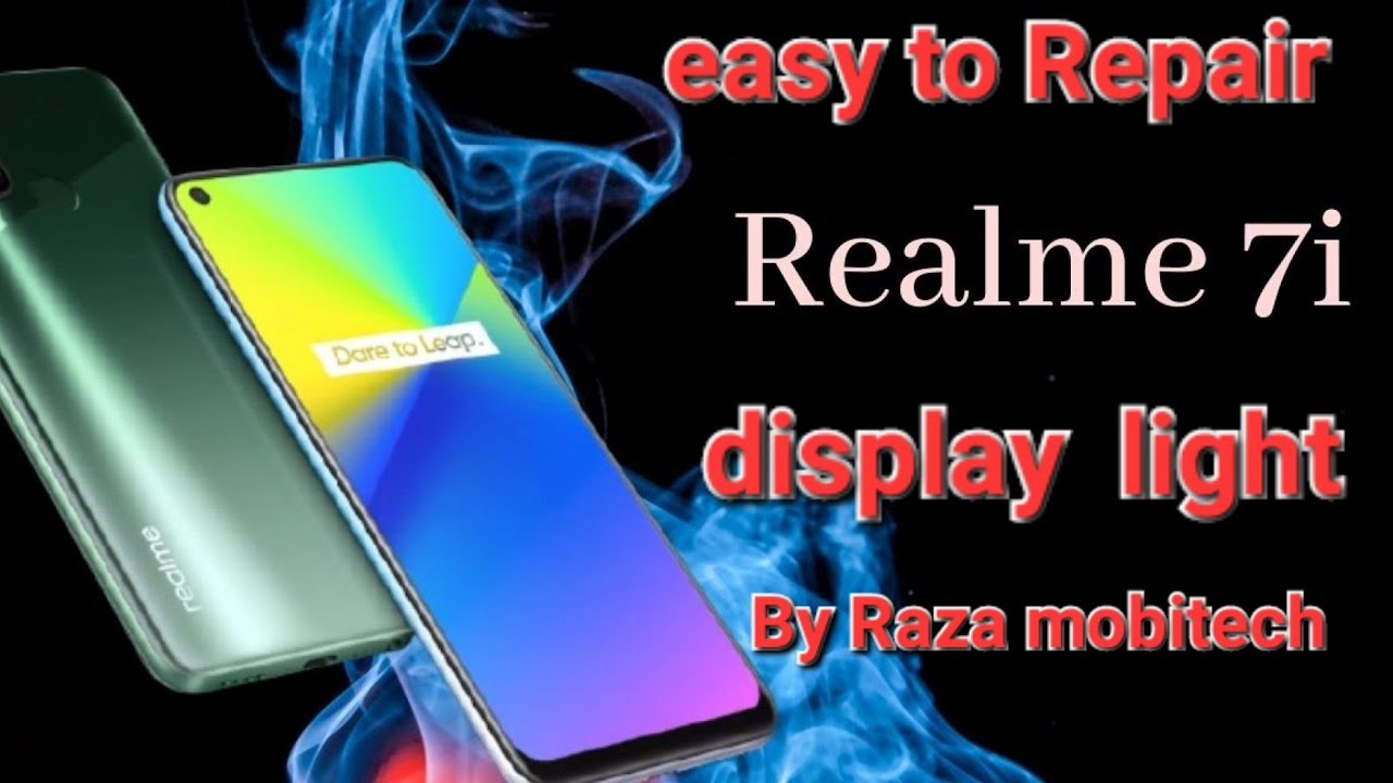 Realme 7i display light solutions  repair all mobile display realme phone repair borneo oppo