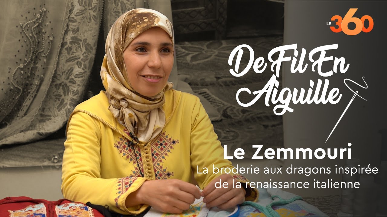 De fil en aiguille : Le Zemmouri, la broderie aux dragons inspirée de la renaissance italienne