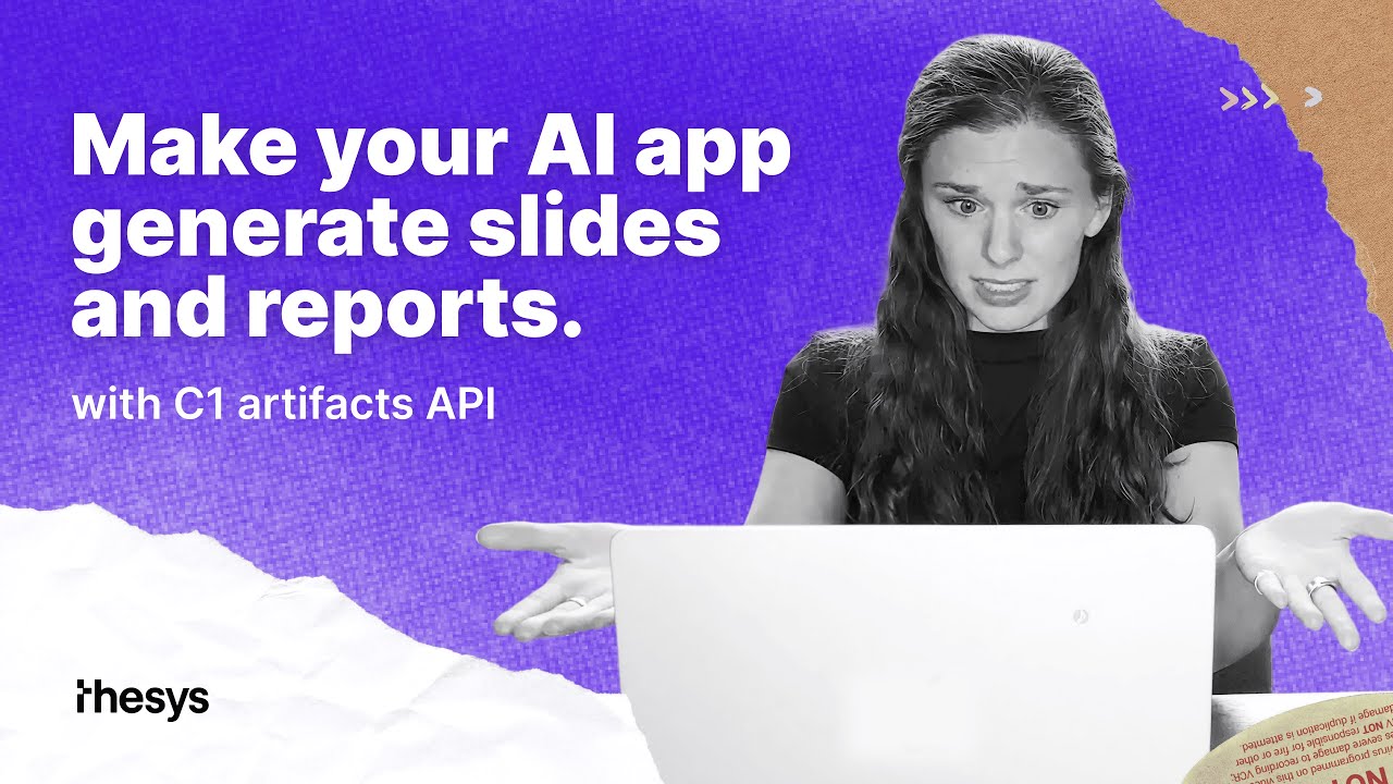 Представляем C1 Artifacts API &mdash; создавайте приложения на базе ИИ, которые могут генерировать слай...