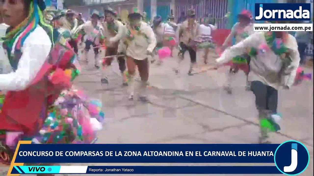 Concurso de comparsas de la zona altoandina en el carnaval de Huanta