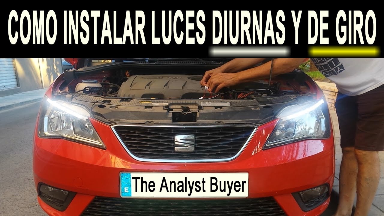 Como instalar Luz diurna led DRL intermitentes giro auto coche