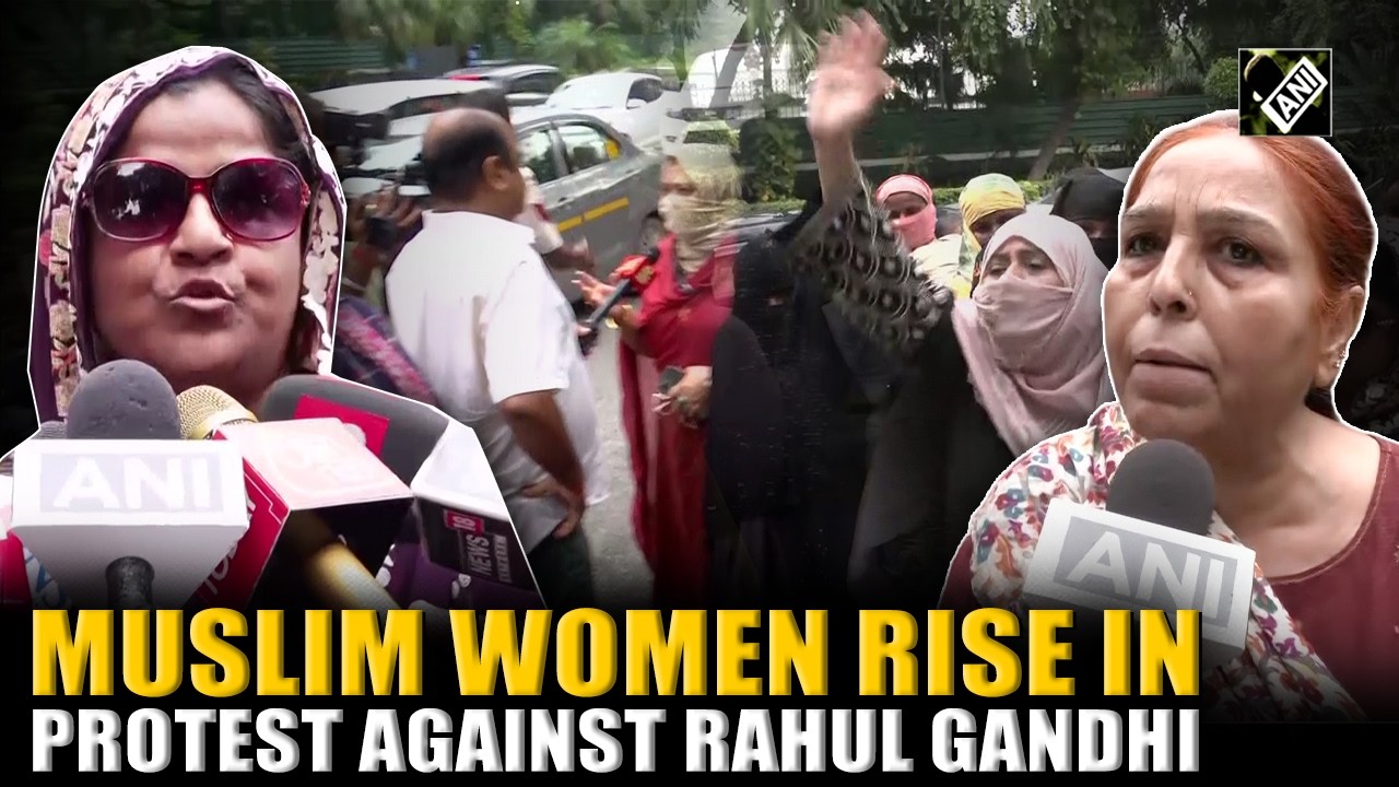 Group of Muslim Women protest against Rahul Gandhi for opposing &lsquo;women reservation&rsquo;