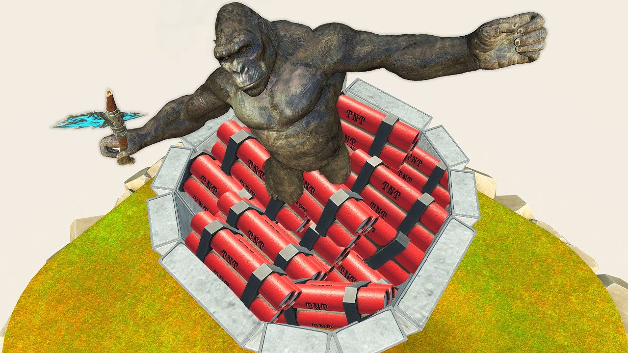 JUMP OVER PIPE Full of TNT - Animal Revolt Battle Simulator