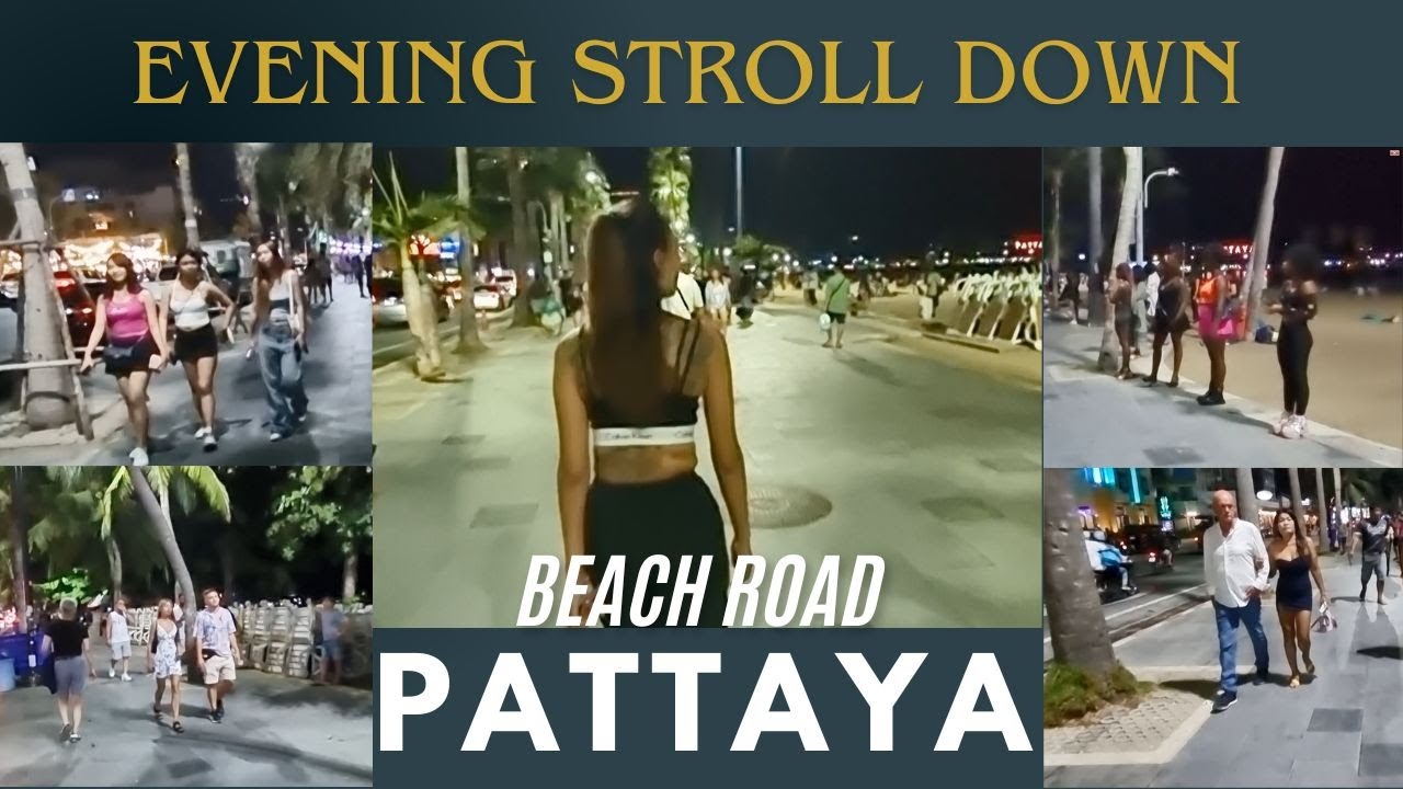 Evening Walk Down Pattaya Beach Road