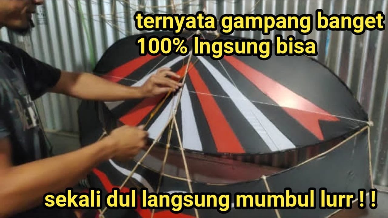 cara membuat tali goci layangan gapangan