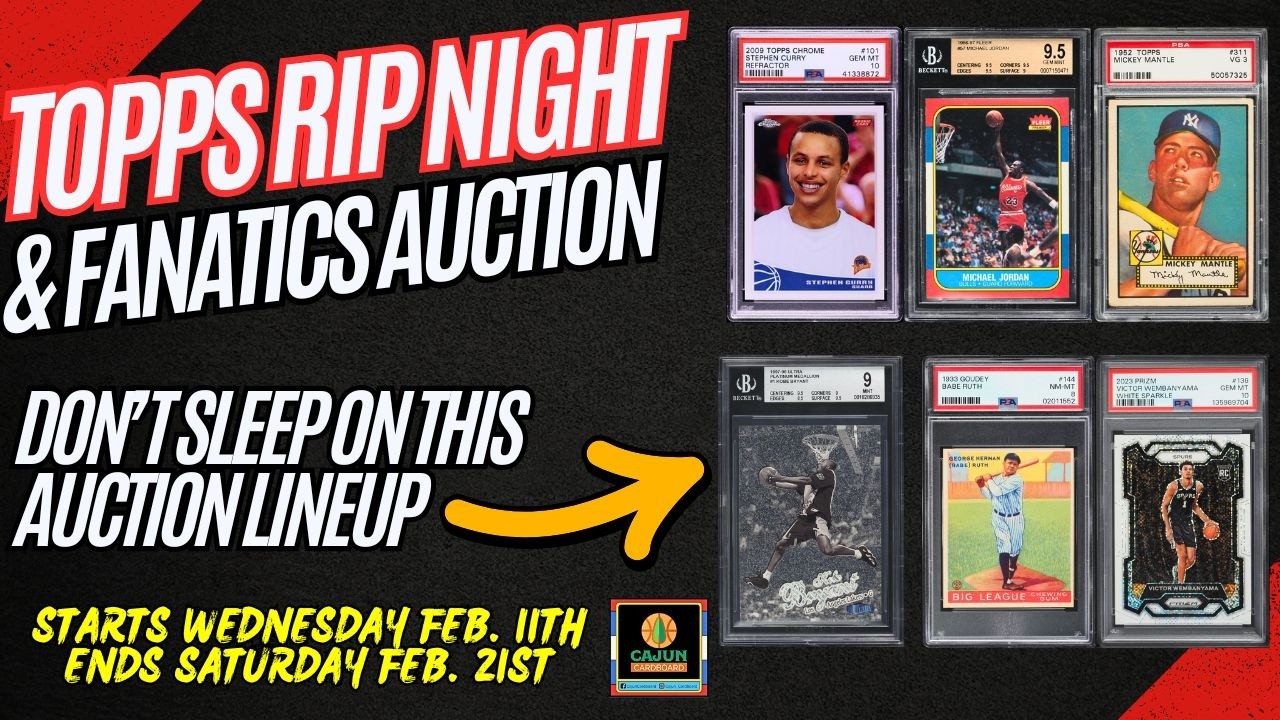 Topps + Fanatics + Магазины товаров для хобби = Фантастический аукцион, который проходит прямо се...