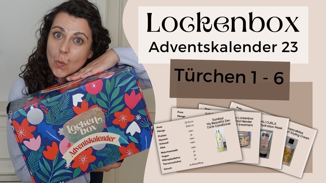 ➰Lockenbox Adventskalender 23➰Teil 1: Türchen 1 - 6 | Produkte für die Curly Hair Methode