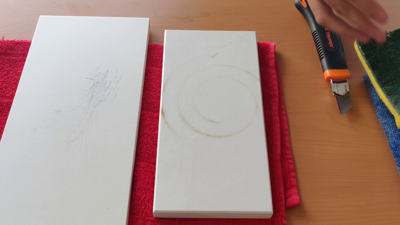 Prueba de dureza de Neolith Vs Cuarzo