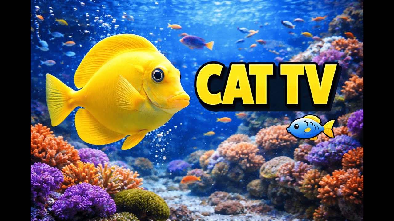 Cat TV 🐟 Colorful Fish for Cats to Watch | Aquarium Relaxation