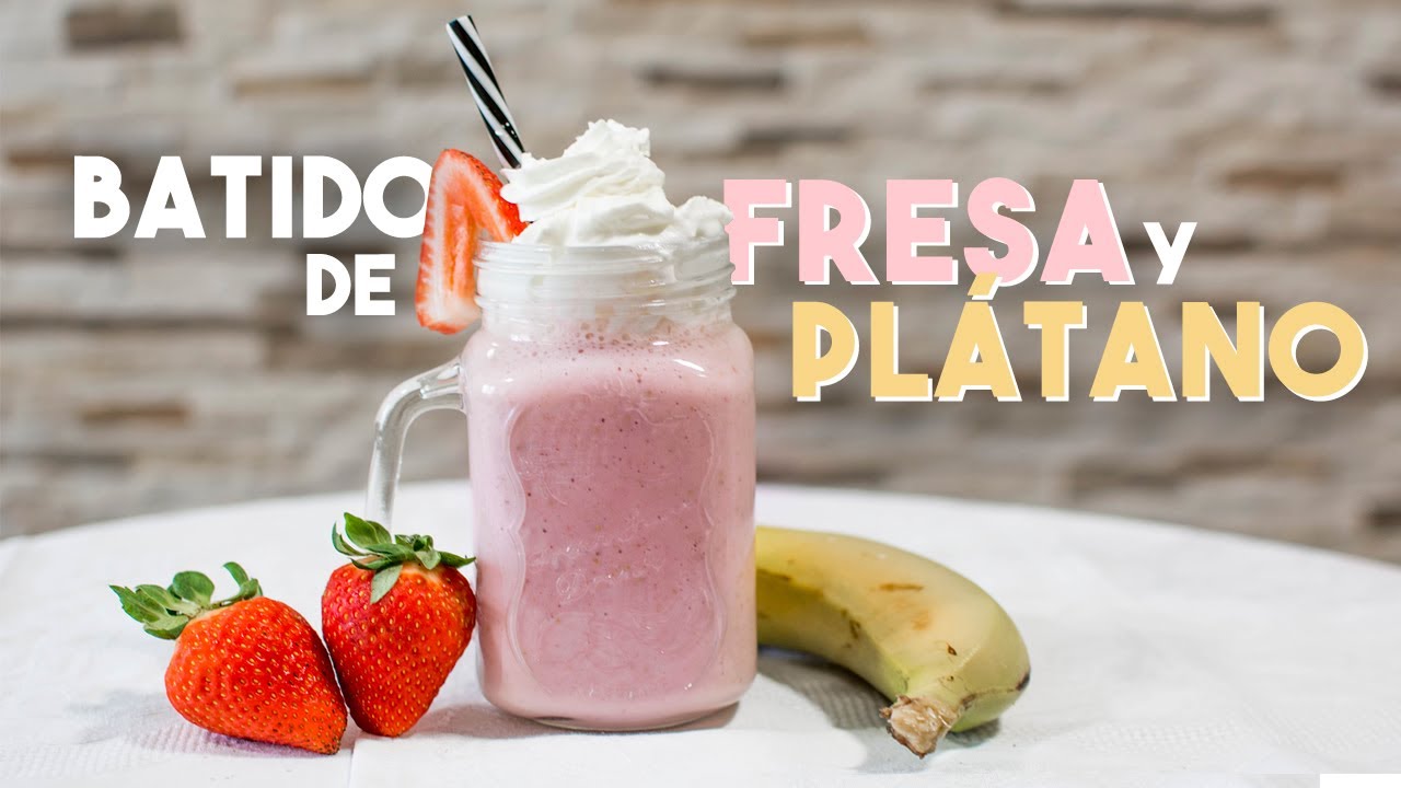 Batido de FRESA y PLÁTANO 🍓🍌 | en 5 minutos