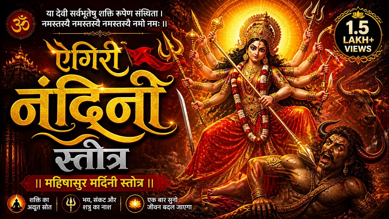 ⚜️ऐसी अद्भुत स्तुति जिसे सुनकर माँ दुर्गा स्वयं प्रसन्न होती हैं   Aigiri Nandini Stotram 🔱
