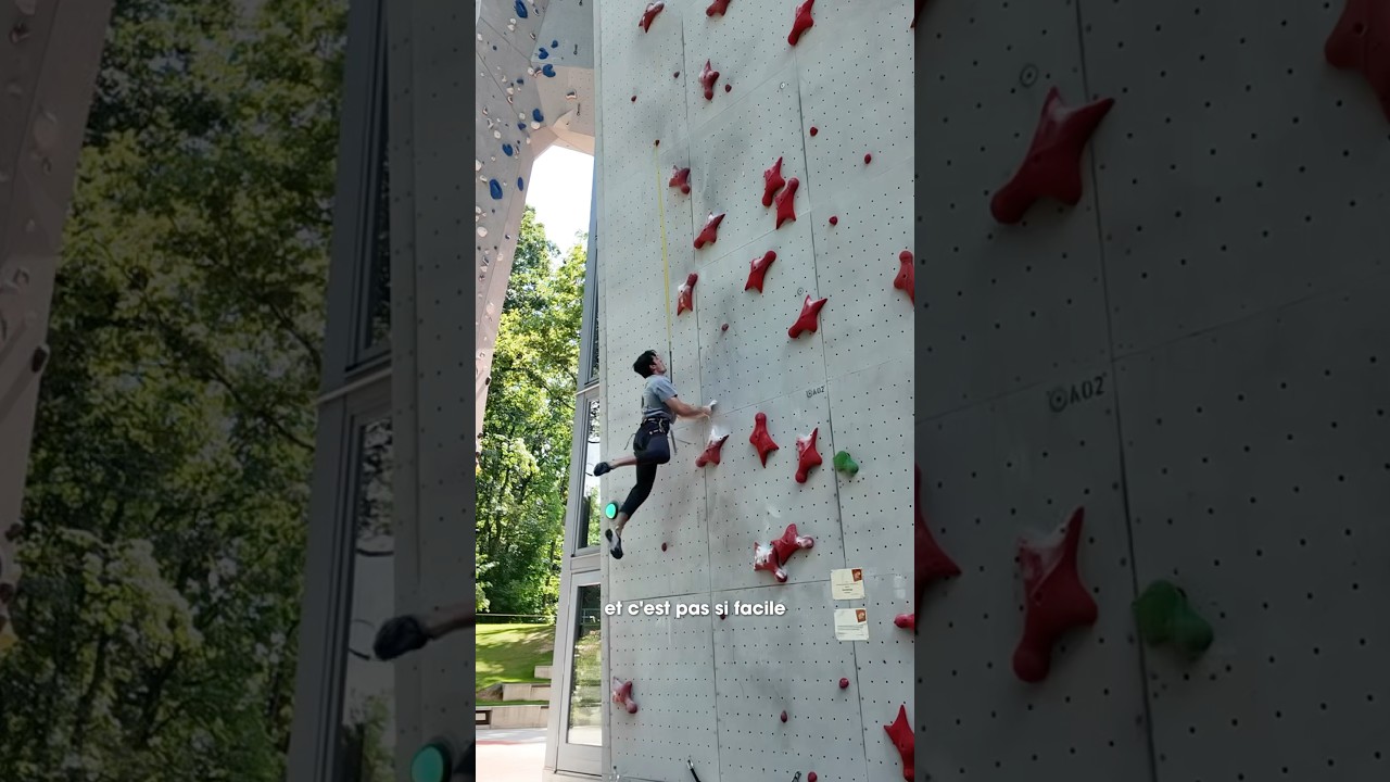 Combien de temps pour grimper un mur de 15m ? #escalade #grimpe
