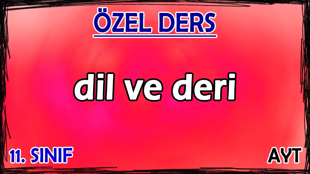 12) Duyu Organları - Dil ve Deri - Özel Ders (11. Sınıf)