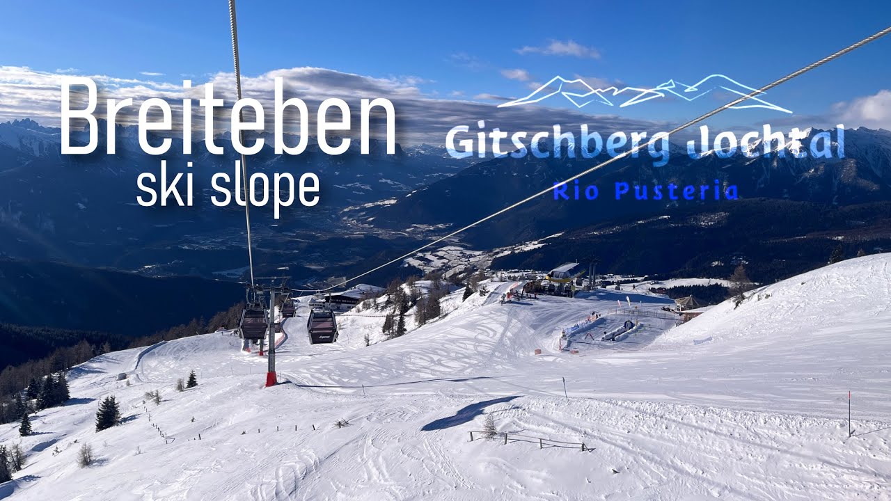 Pista Breiteben: soleggiato campo scuola sci di Rio Pusteria #dolomitisuperski #gitschberg #maranza