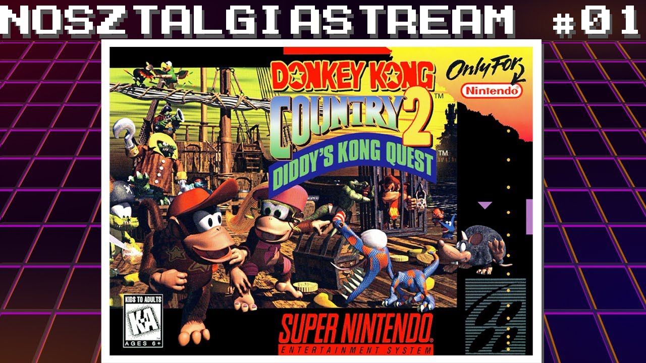 Donkey Kong Country 2: Diddy's Kong Quest #1: Area 1-2-3 [SNES Mini][Nosztalgiastream]//RESTART//
