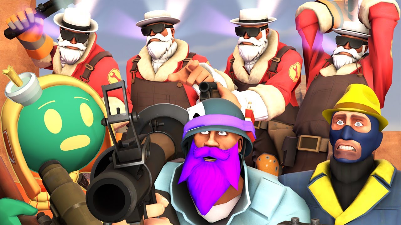Сражение с 1000 дядюшками-датчанами в TF2