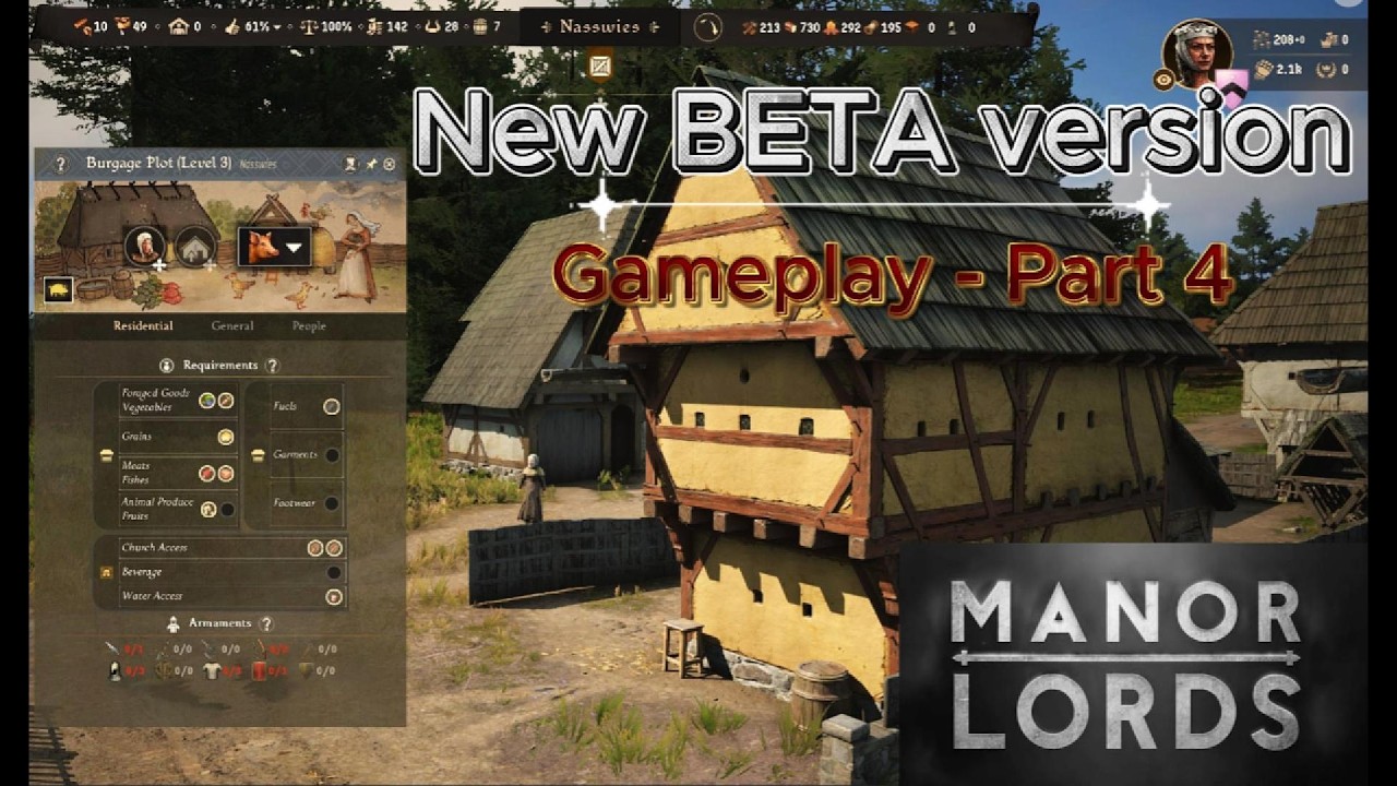 Manor Lords - Playing with Beta version on new 2 lakes map - Part 4