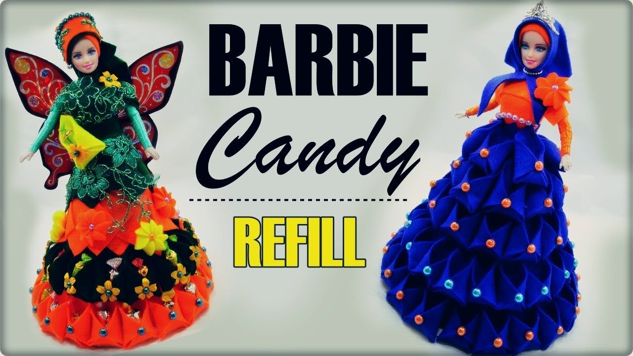 DIY: Barbie Candy Dress Versi Refill | Permen Barbie Isi Ulang