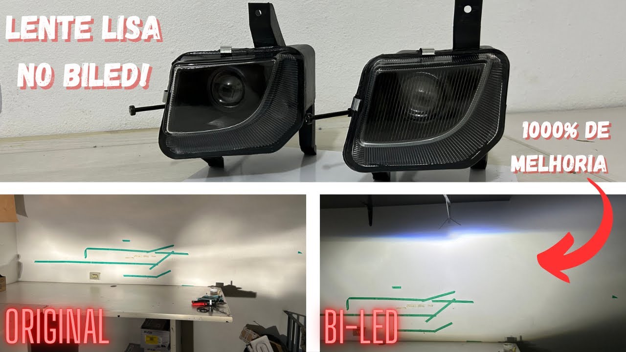 Faróis de Neblina do astra lente lisa com projetores Biled, Teste de desempenho e temperatura