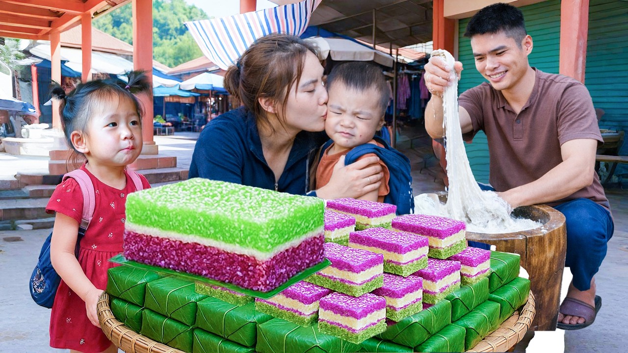 一位單親媽媽指導觀眾如何用綠豆製作糯米糕，以及如何捕捉巨型魚類拿到市場上去賣。