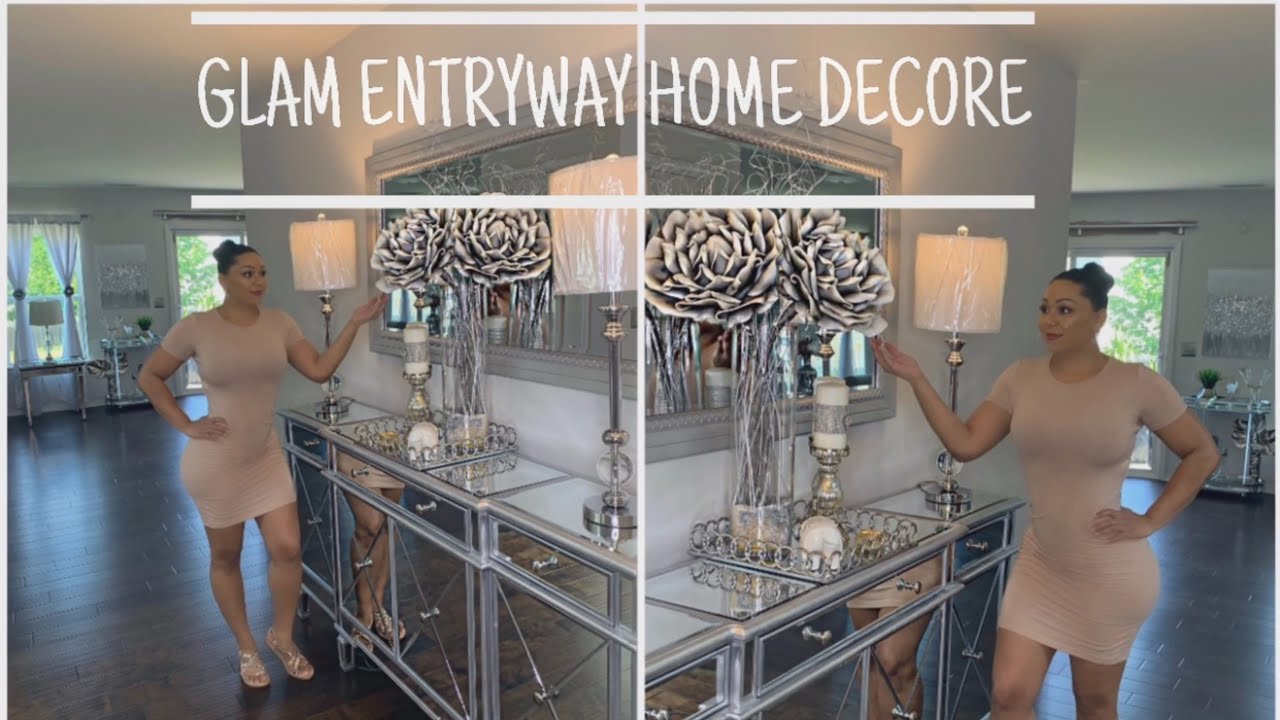 DECORATING A GLAM FOYER| ENTRYWAY TABLE💎 |CLEANING THE ENTRYWAY