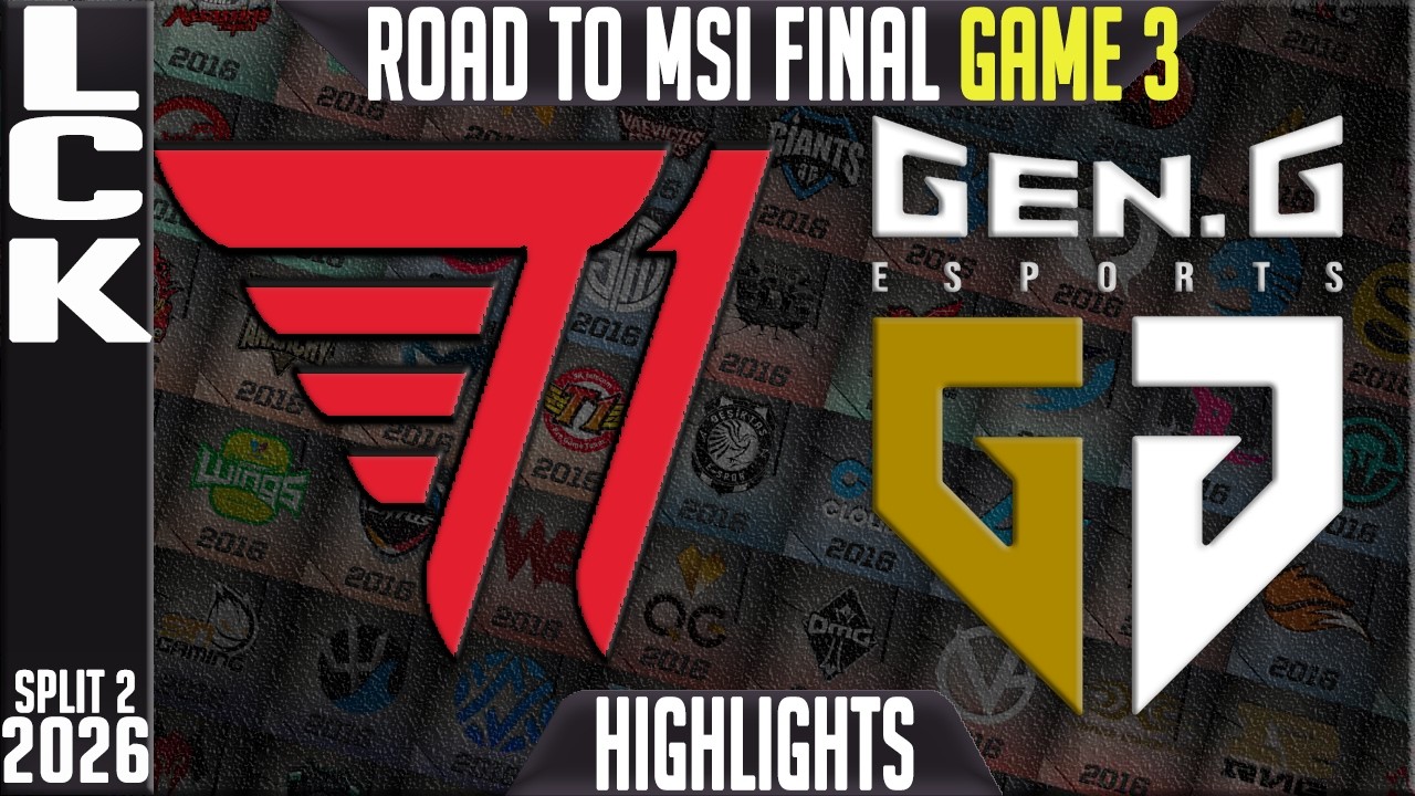 T1 vs GEN Highlights Game 3 | LCK Road To MSI Final 2026 | T1 vs GenG G3