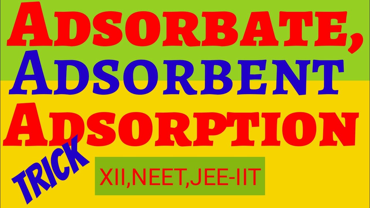 Adsorption | adsorbate | adsorbent | Define Adsorption | Define Adsorbate | Define Adsorbent