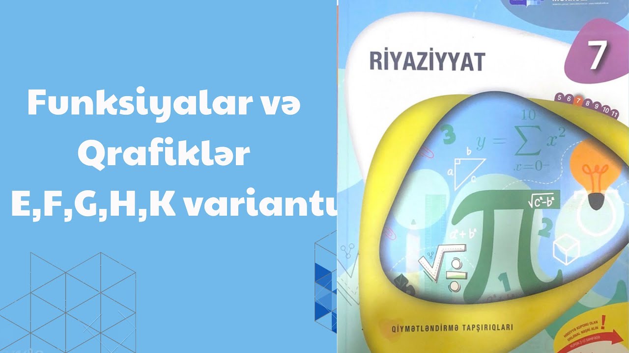 Funksiyalar.Qrafiklər..E,F,G,H,K 7-ci sinif riyaziyyat dim testi qapalı tip testlər