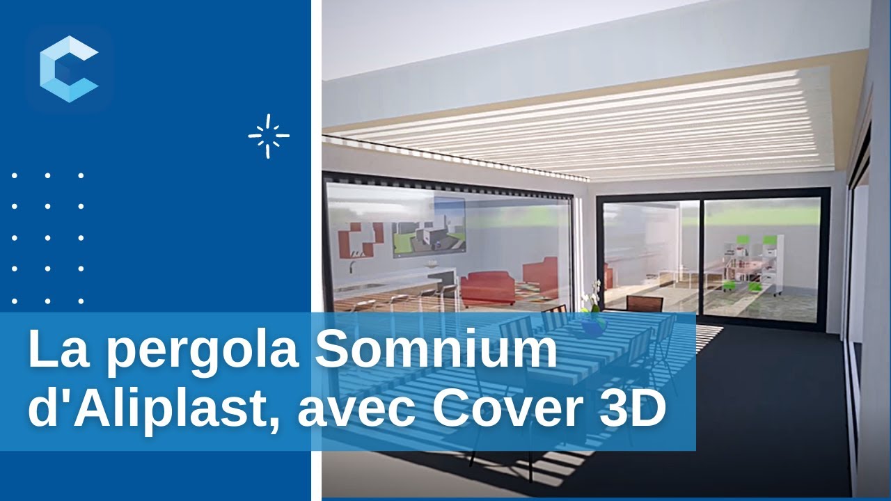 La pergola Somnium d'Aliplast, avec Cover 3D