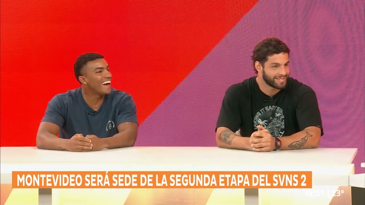 Pedro Hoblog, Dante Soto e Ignacio Álvarez Akiki de la Selección de Rugby Seven visitaron #Deportes5