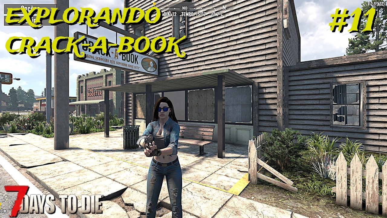 7 Days to Die, ep11, achei muitos livros e revistas no crack-a-book