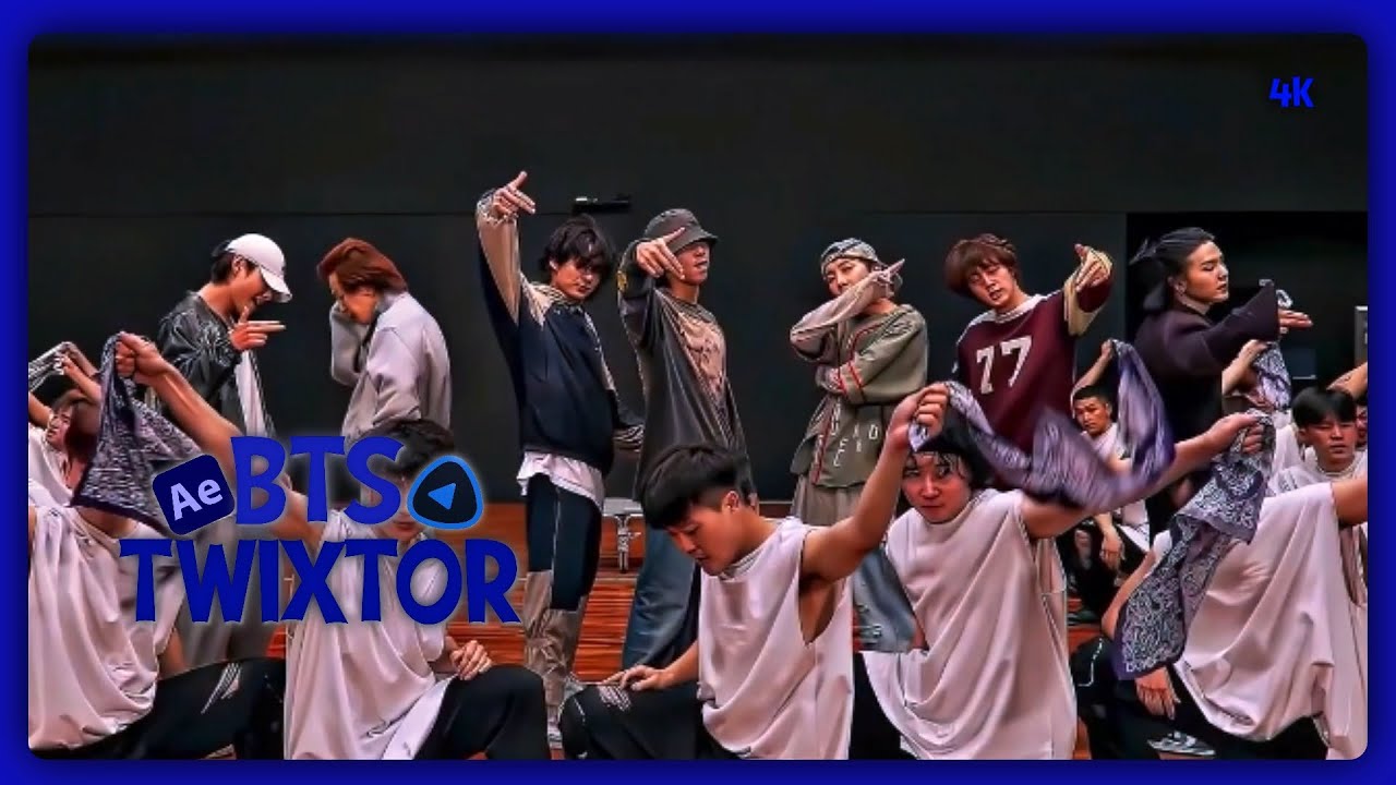 BTS - RUN [DANCE PRACTICE] 4K TWIXTOR FOR EDITING ( AE SHARPEN + TOPAZ)