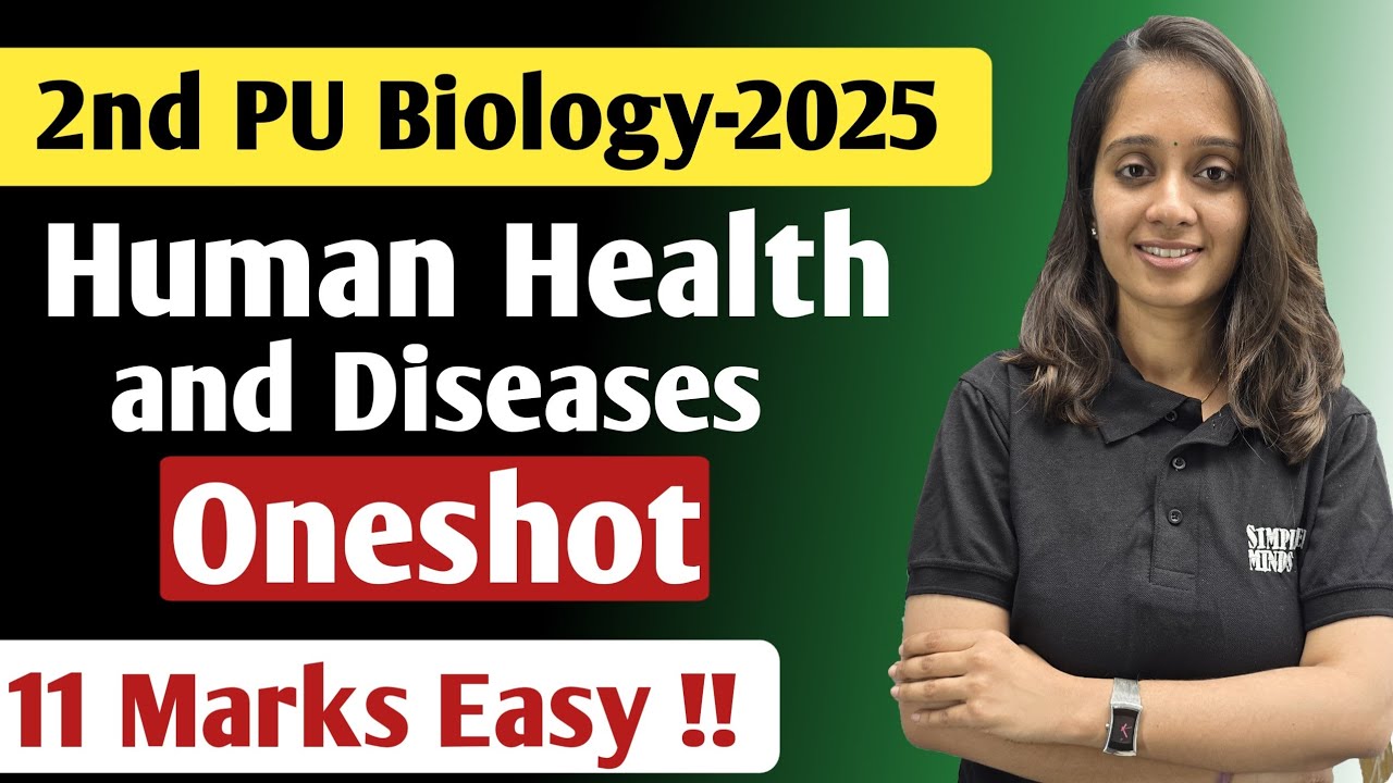 Human Health and Diseases | 2nd PUC Biology Exam 2025
