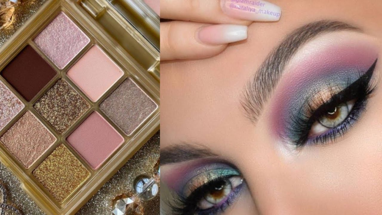 Easy Sea Green and pink Eyemakeup for beginners.. 🩷