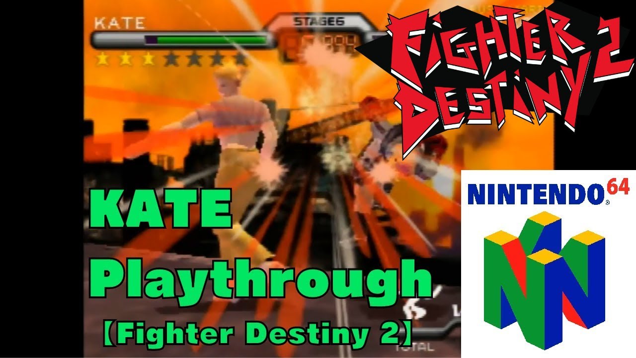 Fighter Destiny 2 (Nintendo 64) - KATE Playthrough [Crazy Difficulty]